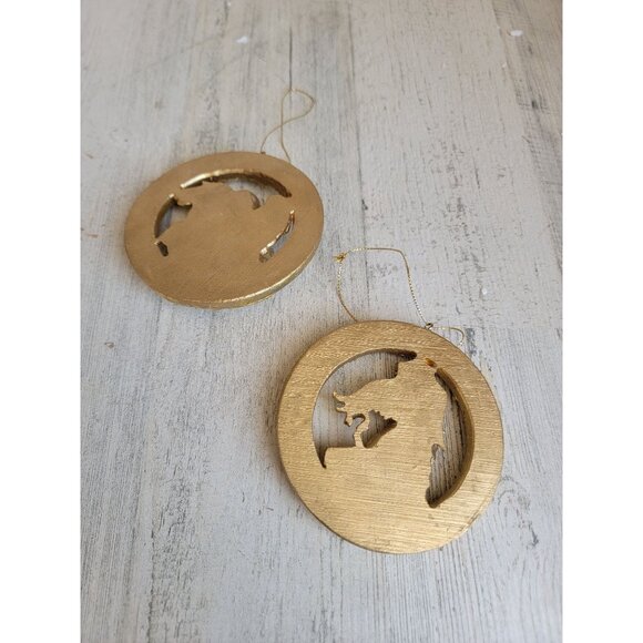 Golden Circle Angel cherub set ornament Xmas religious - Picture 5 of 5